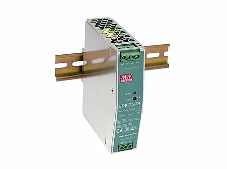 Блок живлення на DIN-рейку Mean Well 76.8W 3.2A 24V EDR-75-24, фото 2