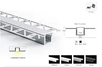 Комплект LEDBOX S профиль алюм. врезной LP-SL307 анод. + рассеиватель матовый 12555