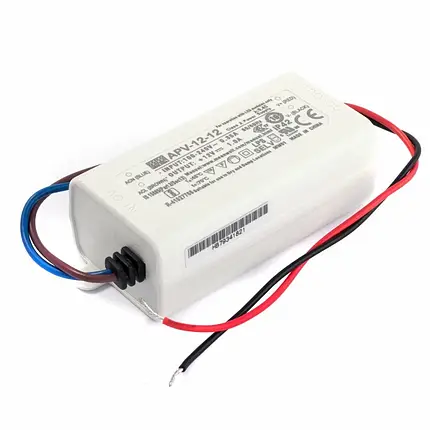 Блок живлення драйвер Mean Well 12W 12V 1А IP42 APV-12-12, фото 2