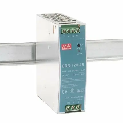Блок живлення на DIN-рейку Mean Well 120W 2.5A 48V EDR-120-48, фото 2