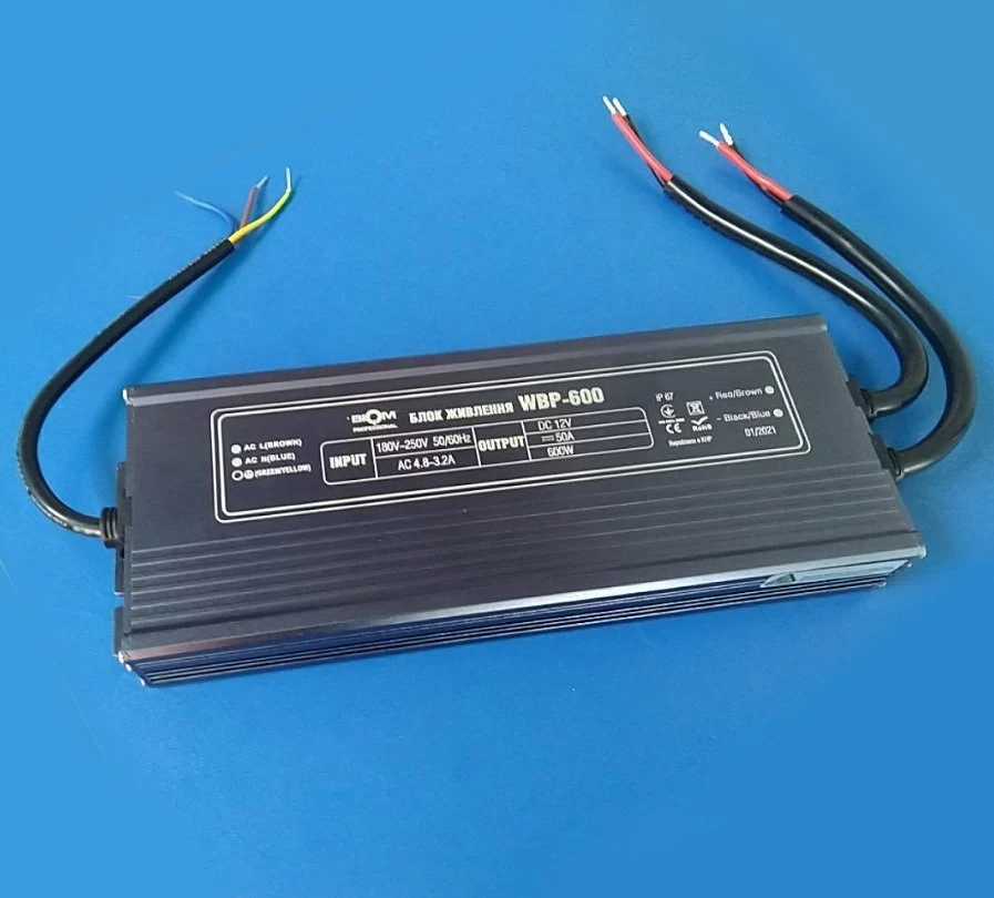 Блок живлення Biom Professional 600W 12V 50A IP67 WBP-600 20716