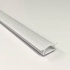 Комплект Biom профіль врізний LPV-7W 6,8х16мм білий + розсіювач матовий LPV-7W+LM-U