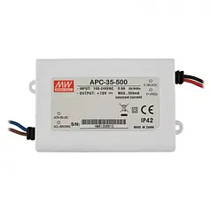 Блок живлення драйвер Mean Well 35W 25~70V 500mA IP42 APC-35-500