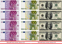 Євро- та доларів Вафельна картинка 