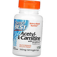 Ацетил Л-карнитин Doctor's BEST Acetyl-L-Carnitine with Biosint 60 капс Комплекс для похудения и снижения веса