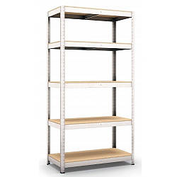 Стелаж металевий поличковий 180х90х40 Металевий стелаж у підвал оцинкований з полицею МДФ