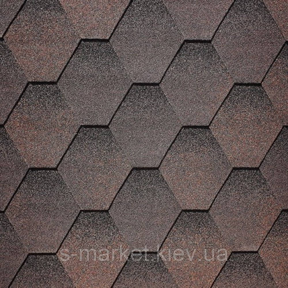 Бітумова черепиця Акваізол Стандарт Мозаїка Кориця, фото 1