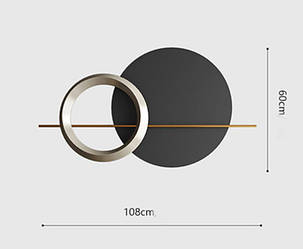 Настінний декор. Модель RD-5577 Чорний, 108*60 см