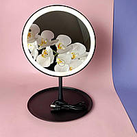 Зеркало с подсветкой Led Makeup mirror для макияжа, раскладное круглое зеркало, настольное зеркало