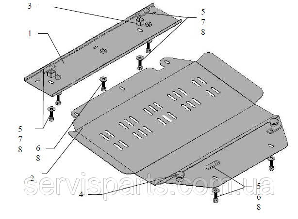 Защита двигателя Citroen Berlingo 1996-2008 (Ситроен Берлинго) - фото 5 - id-p76439570