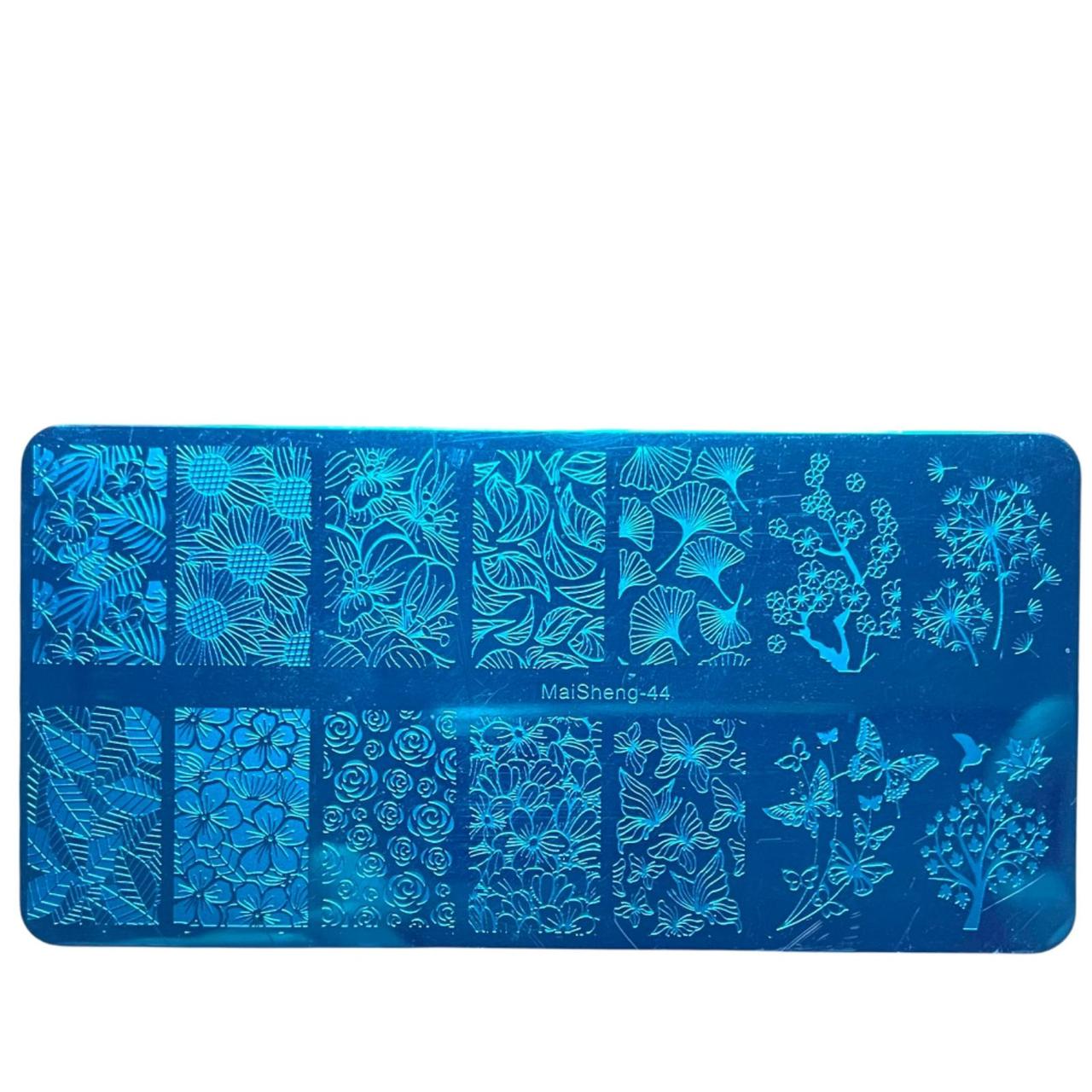 Якісні пластини для стемпинга з глибокої главировкой Мережива Квіти -  Stamping Пластина MaiSheng-44, фото 1