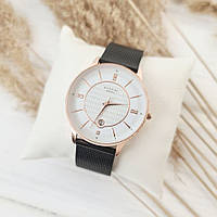 Часы женские OSEFIEL на миланском браслете. Черный цвет