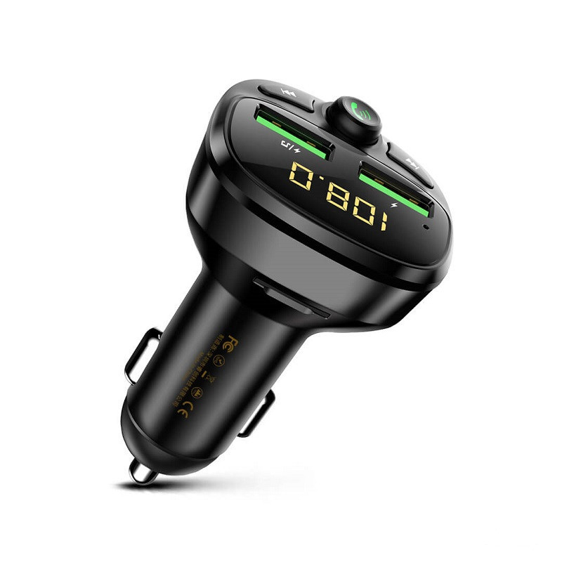 Адаптер автомобільний Jue Wireless Car MP3 Player WK WP-C26 2USB, 3.4 A, BT5.0, TF, чорний