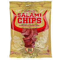 Салямі чіпси зі смаком "Каррі" 40 г (М'ясні джерки. Закуски до пива)