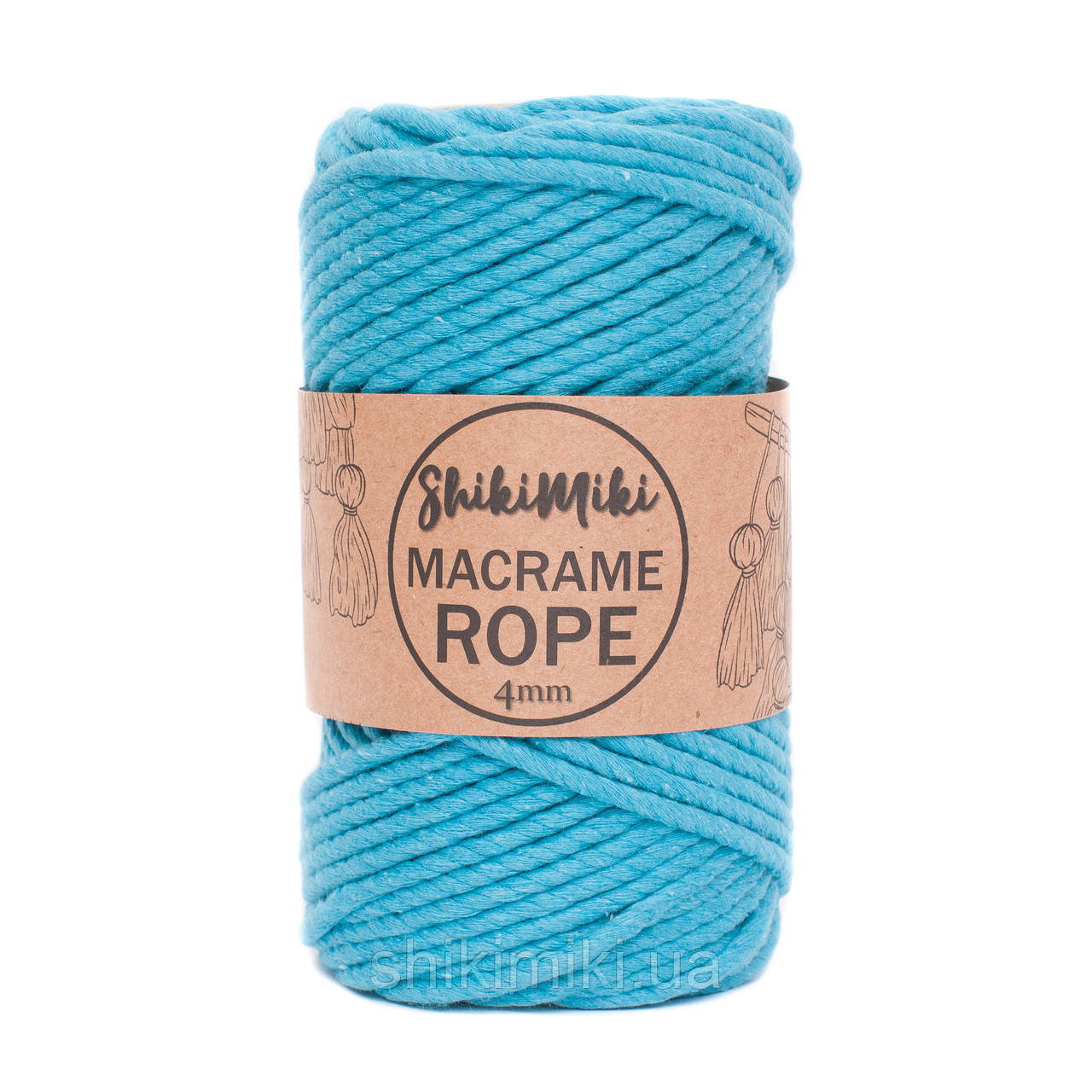 Еко шнур Shikimiki Rope 4mm, колір Незабудка, фото 1