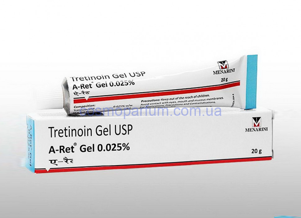 Третин гель для проблемної шкіри A-Ret 0,025%, 20 г (Tretinoin Gel) 20 г — Menarini