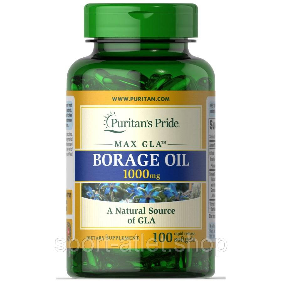 Жирні кислоти Puritan's Pride Borage Oil 1000 mg, 100 капсул