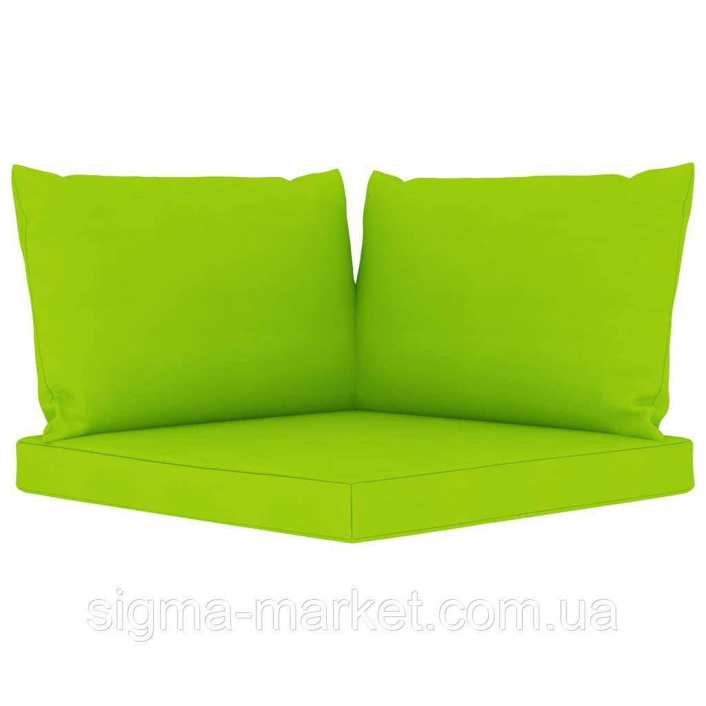 Подушки для дивана з піддонів 3 шт Яскраво-зелений Тканина - фото 1 - id-p1554142377