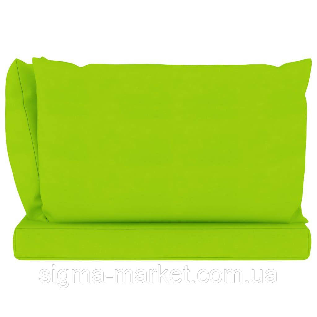 Подушки для дивана з піддонів 3 шт Яскраво-зелений Тканина - фото 4 - id-p1554142377