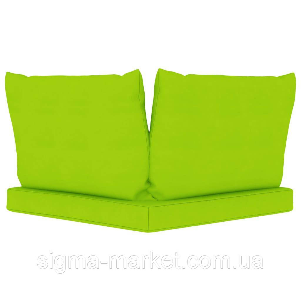 Подушки для дивана з піддонів 3 шт Яскраво-зелений Тканина - фото 5 - id-p1554142377
