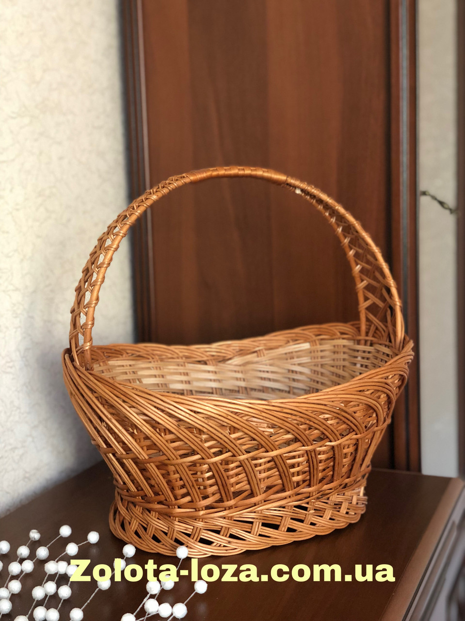 Кошик з лози святковий. Арт:4046