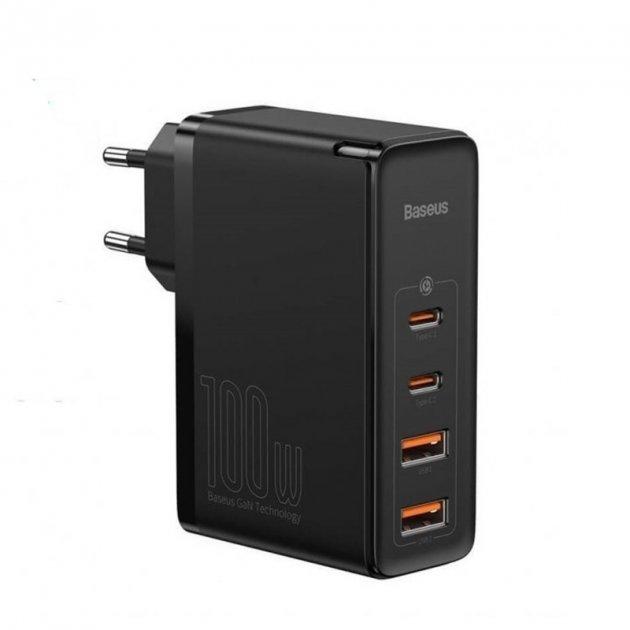 Мережевий зарядний пристрій Baseus GaN2 Pro Quick Charger 2USB + 2Type-C 100W CCGAN2P-L01 Black