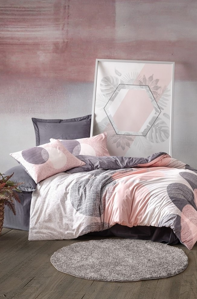 Комплект постільної білизни Cotton Box Leron Grey 200х220