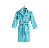 Халат дитячий Lotus — 3-4 роки Car бірюзовий