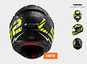 Мотошолом LS2 FF353 rapid cromo black h-v yellow, фото 6