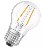 Лампа светодиодная 2W 220V 250lm 2700K E27 45х77mm груша [4058075436541] LED P CL P OSRAM
