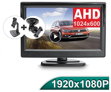 Автомобільний монітор з підтримкою камер AHD 1920*1080P IPS 5" дюймів для паркування два входи 2 кріплення в комплекті