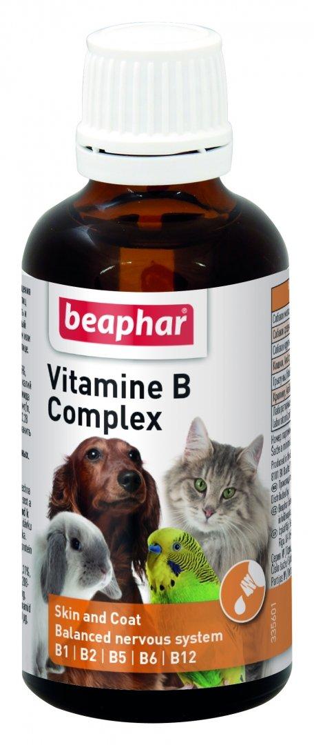 Beaphar Vitamine B Complex для собак, кішок та  домашніх тварин з шерстим та пуховим покривом - 50 мл