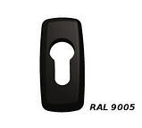 Накладка на циліндр замка, чорна, RAL 9005., фото 2