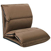 Розкладний підлоговий стілець Сіро-коричневий Мікрофібра