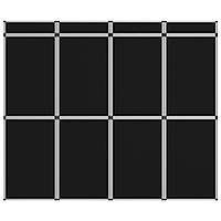 12-Панельна Розкладний Виставковий Стенд Чорний 242x200 см
