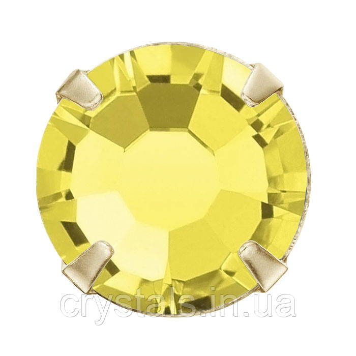Стрази в цапах Preciosa (Чехія) ss10 Citrine/золото