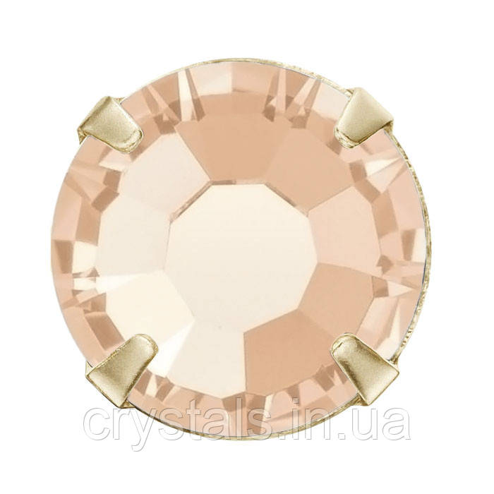 Стрази в цапах Preciosa (Чехія) ss10 Light Peach/золото