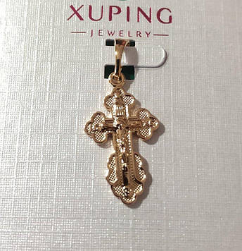 Хрестик - підвіска Xuping, позолота. Біжутерія, браслети з ювелірної колекції Xuping оптом. 18