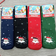 Шкарпетки жіночі середні зимові махрові р.36-40 новорічні асорті Дід ​​Мороз INALTUN 30033344, фото 3