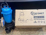 Фекальний насос чавунний корпус з ножами WQD 2 VODOMET + шланг 25м + сертифікат Польща, фото 3