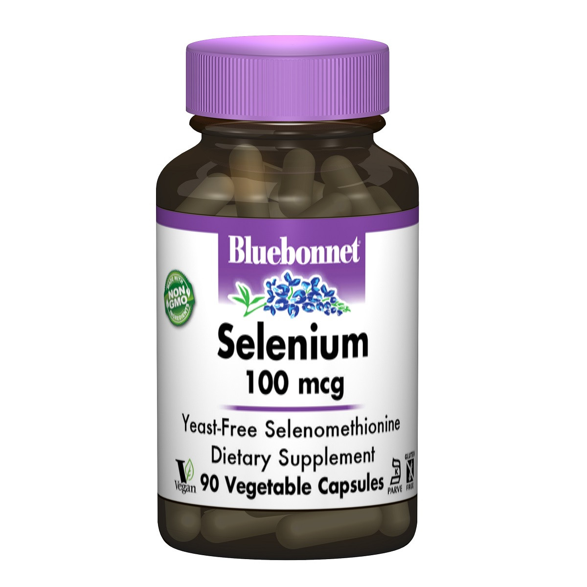 Селен 100 мкг, Bluebonnet Nutrition, 90 вегетаріанських капсул
