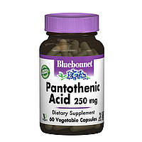 Пантотенова кислота (B5) 250 мг, Bluebonnet Nutrition, 60 вегетаріанських капсул