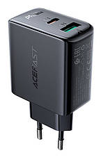 Зарядний пристрій (зарядка) для телефону ACEFAST A5 Type-C + USB 2.4 А Чорний, фото 5