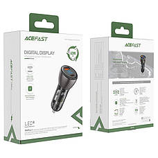 Автомобільний зарядний пристрій в прикурювач ACEFAST B6 63 W USB + Type-C Чорний, фото 4