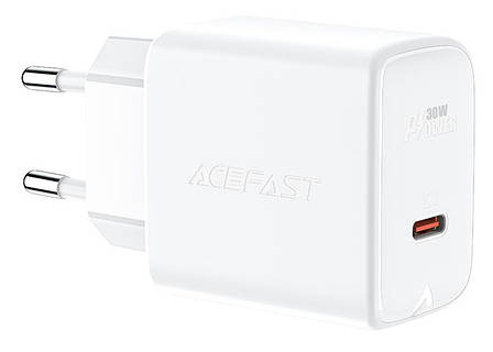 Зарядний пристрій (зарядка) для телефону ACEFAST A21 GaN 1 х Type-C 3 А Білий, фото 1
