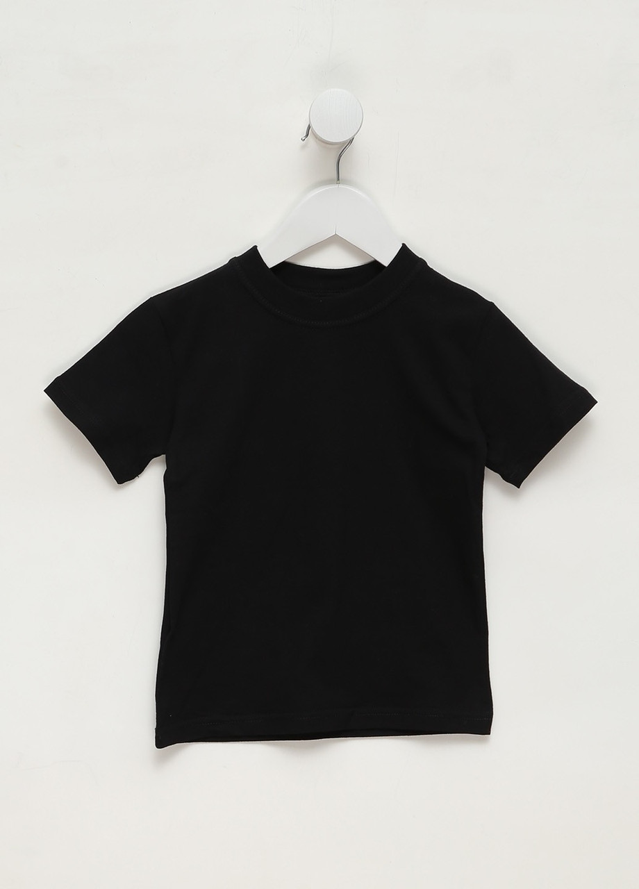 Чорна дитяча футболка унісекс 122 см