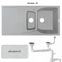 Глибока мийка півтори чаші Old Stone 975х495х235 Адамант New Line Plus