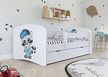 Дитяче ліжко односпальне 160 х 80 Kocot Kids Baby Dreams Єнот біла з ящиком Польща