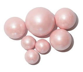Шоколадні Кульки для кондитерських виробів Рожеві перламутрові