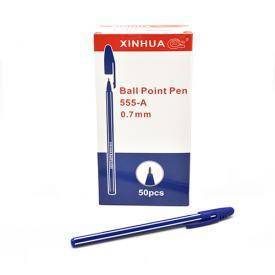 Ручка кулька "555-A" синя 50шт/уп, фото 2